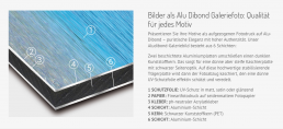 Echter Fotodruck auf Alu Dibond® in Galeriequalität